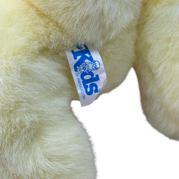 KIDS OF AMERICA Yellow Bunny Rabbit Plush Pink Crochet Sweater Floral Watering - Picture 6 of 6